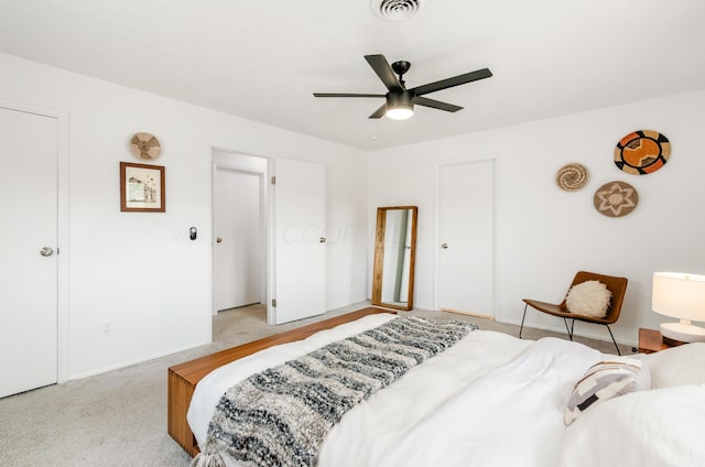 230 Barcelona Ave, Westerville, OH 43081 - bedroom with light carpet and a ceiling fan