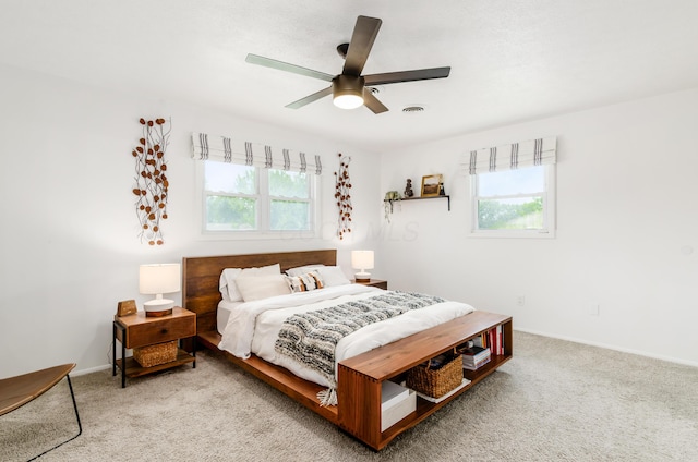 230 Barcelona Ave, Westerville, OH 43081 - carpeted bedroom with multiple windows and ceiling fan