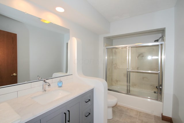 3100 Kropp Rd, Grove City, OH 43123 - full bath with vanity, shower / bath combination with glass door, and tile patterned floors
