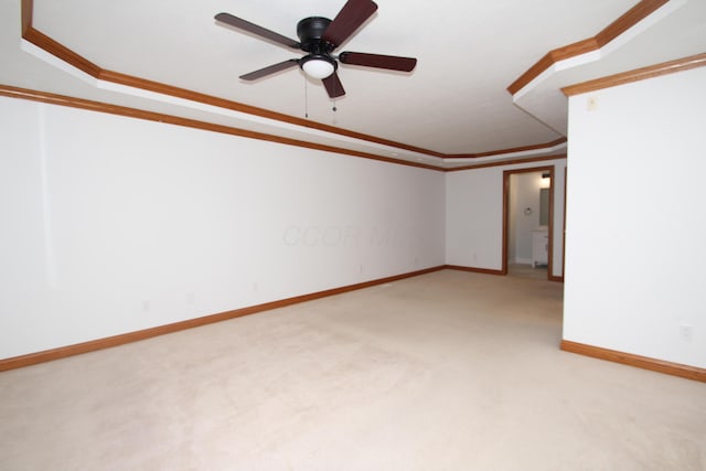3100 Kropp Rd, Grove City, OH 43123 - unfurnished room featuring carpet flooring, crown molding, and ceiling fan