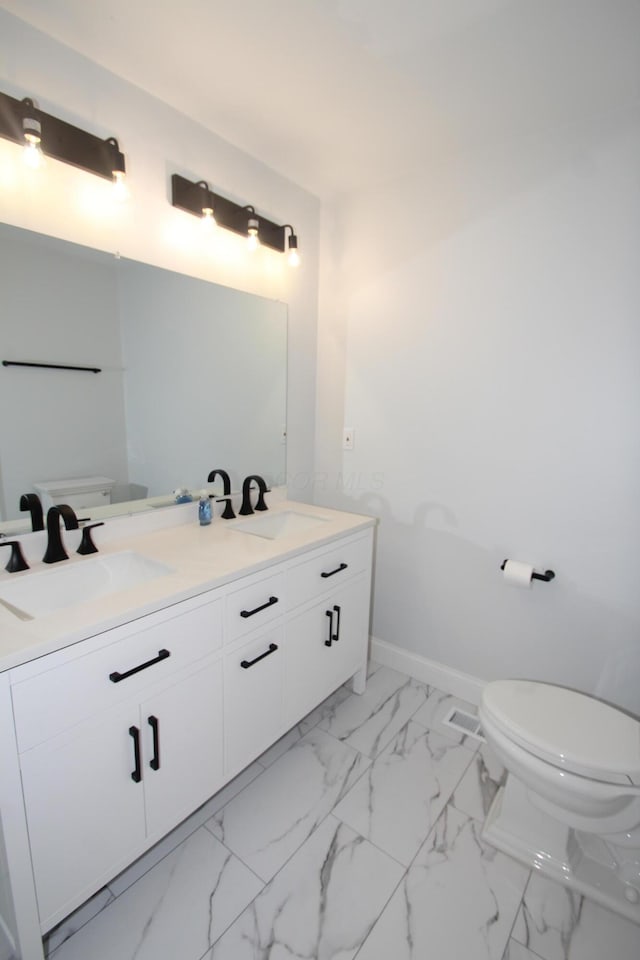 3100 Kropp Rd, Grove City, OH 43123 - bathroom with double vanity and marble finish floors