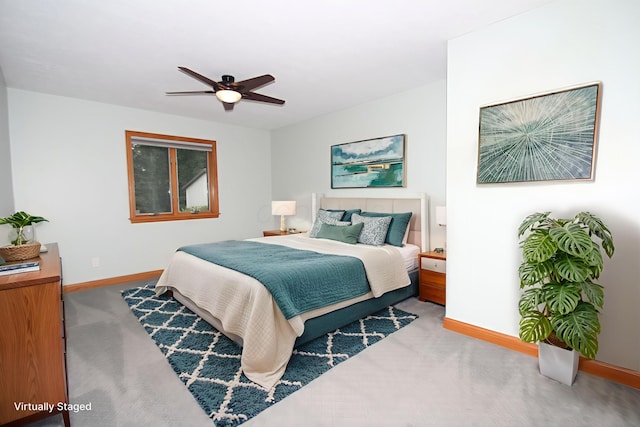 3100 Kropp Rd, Grove City, OH 43123 - carpeted bedroom with baseboards and a ceiling fan