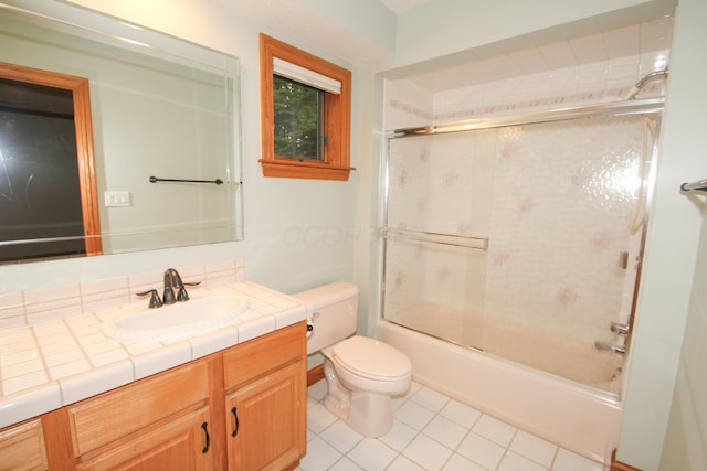 3100 Kropp Rd, Grove City, OH 43123 - full bath featuring vanity, bath / shower combo with glass door, and tile patterned flooring