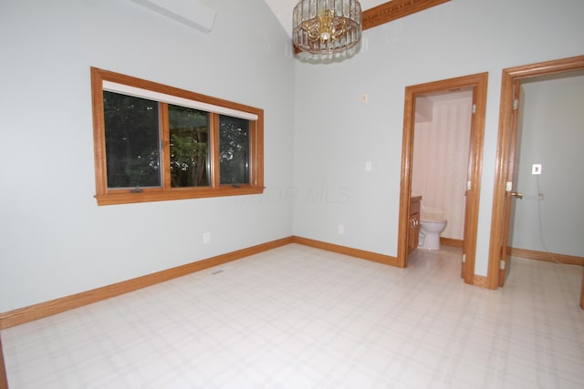 3100 Kropp Rd, Grove City, OH 43123 - spare room featuring light flooring and a chandelier