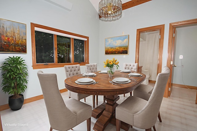 3100 Kropp Rd, Grove City, OH 43123 - dining area featuring light floors and a chandelier