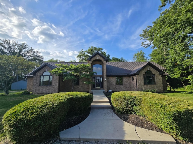 3100 Kropp Rd, Grove City, OH 43123 - view of front of property with a metal roof, a standing seam roof, and brick siding