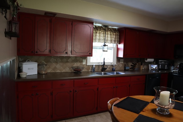 4224 Tschopp Rd NE, Lancaster, OH 43130 - kitchen featuring dishwasher, tasteful backsplash, range, and dark countertops