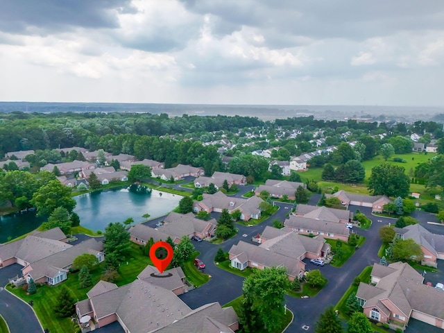 5724 Sanderling Ln, Westerville, OH 43081 - aerial perspective of suburban area with a large body of water