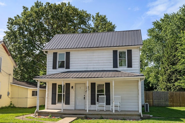 3053 E Old Duvall Ct, Lockbourne, OH 43137 - view of front of house with a porch and a metal roof