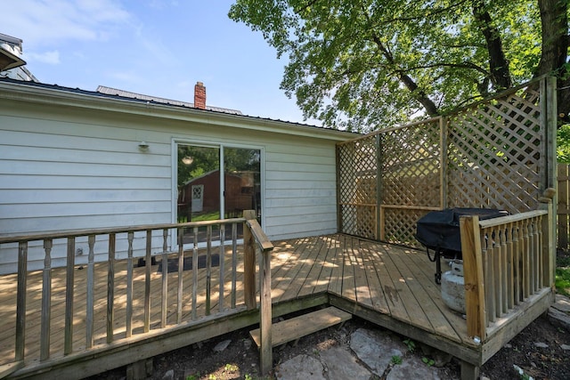 3053 E Old Duvall Ct, Lockbourne, OH 43137 - wooden deck with grilling area