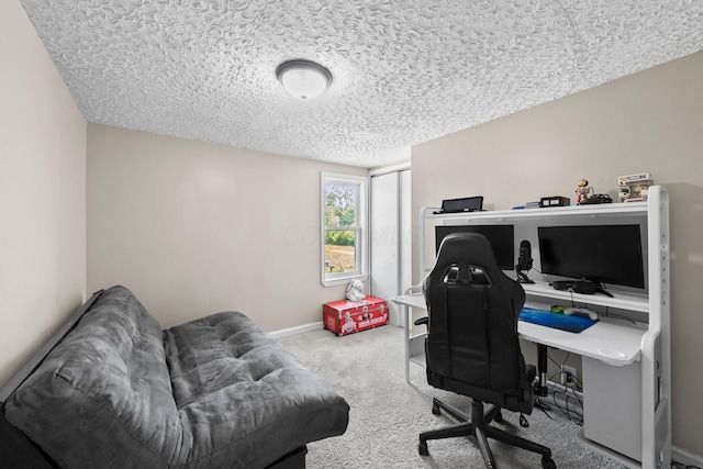 3053 E Old Duvall Ct, Lockbourne, OH 43137 - office area with a textured ceiling and carpet flooring