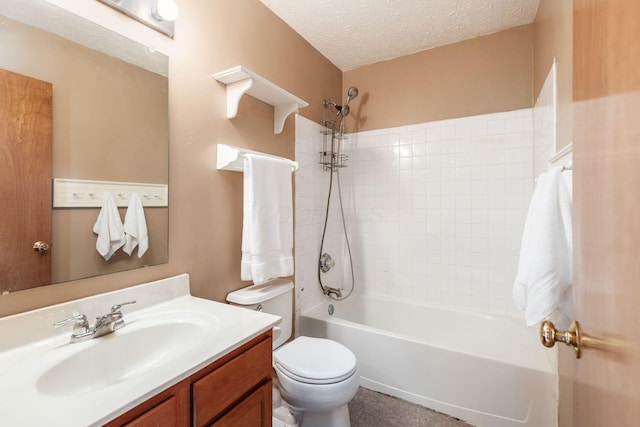 217 Knight Dream St, Delaware, OH 43015 - full bath featuring vanity, shower / washtub combination, a textured ceiling, and tile patterned flooring