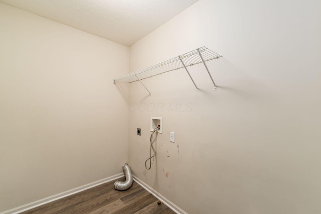 978 Vanwert Loop, Blacklick, OH 43004 - washroom with electric dryer hookup, dark wood finished floors, and washer hookup