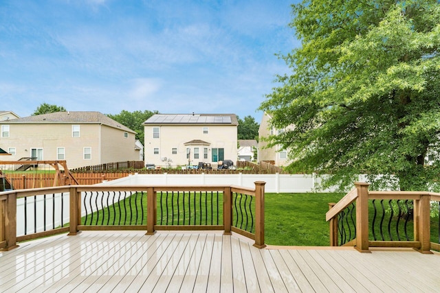 978 Vanwert Loop, Blacklick, OH 43004 - wooden deck featuring a fenced backyard and a residential view