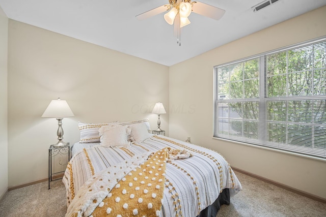 354 Hidden Ravines Dr, Powell, OH 43065 - bedroom featuring carpet floors and ceiling fan