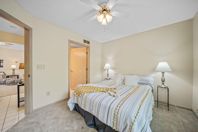 354 Hidden Ravines Dr, Powell, OH 43065 - carpeted bedroom featuring baseboards and a ceiling fan