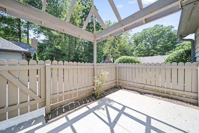 354 Hidden Ravines Dr, Powell, OH 43065 - view of patio featuring view of wooded area