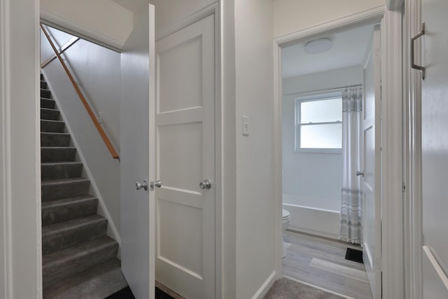 815 Eddystone Ave, Columbus, OH 43224 - stairs with wood finished floors