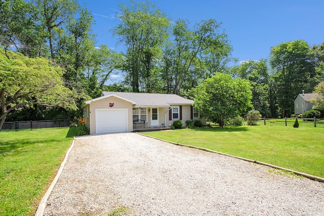 11962 Joppa Rd, Logan, OH 43138 - view of front of house with an attached garage, gravel driveway, and covered porch