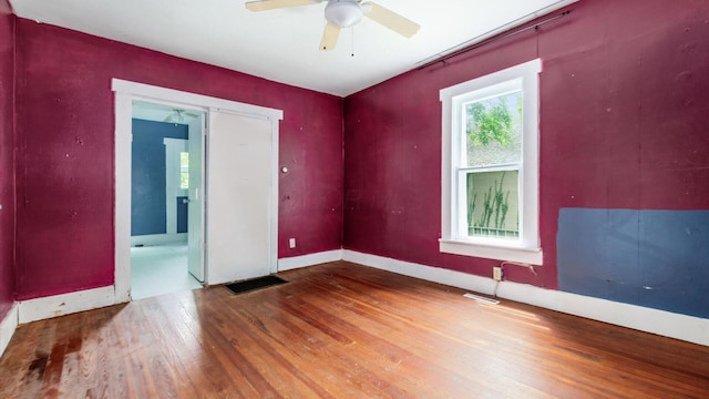 339 W Maple St, Granville, OH 43023 - empty room featuring wood finished floors and ceiling fan