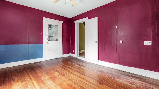 339 W Maple St, Granville, OH 43023 - unfurnished room featuring ceiling fan and hardwood / wood-style flooring