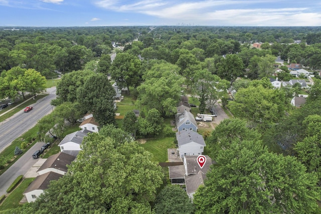 4861 Dickens Dr, Columbus, OH 43227 - aerial view of property's location featuring a forest and nearby suburban area