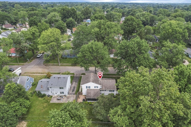4861 Dickens Dr, Columbus, OH 43227 - aerial view of residential area with a heavily wooded area