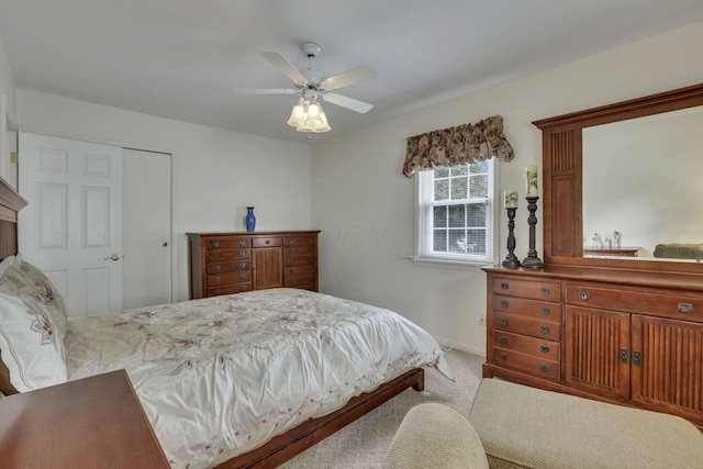 4861 Dickens Dr, Columbus, OH 43227 - carpeted bedroom with baseboards and a ceiling fan