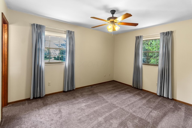 6983 Doran Dr, New Albany, OH 43054 - carpeted spare room featuring ceiling fan and baseboards