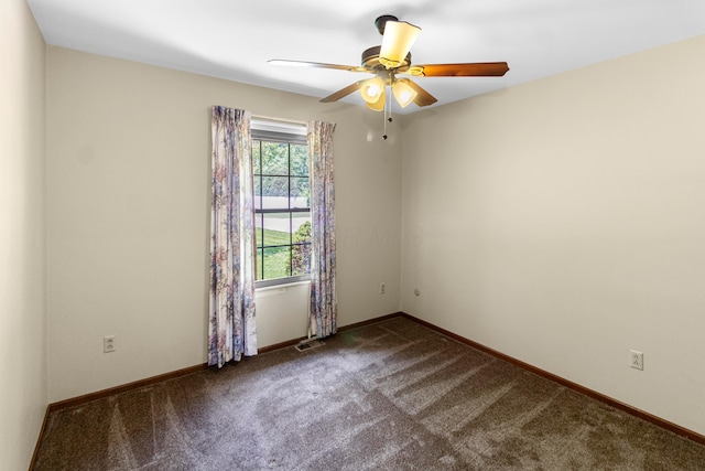6983 Doran Dr, New Albany, OH 43054 - carpeted empty room featuring ceiling fan and baseboards