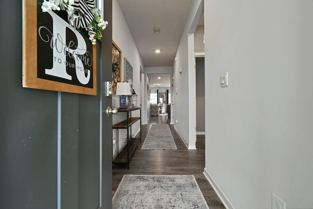 152 Natalie Ln, Granville, OH 43023 - corridor featuring wood finished floors and recessed lighting