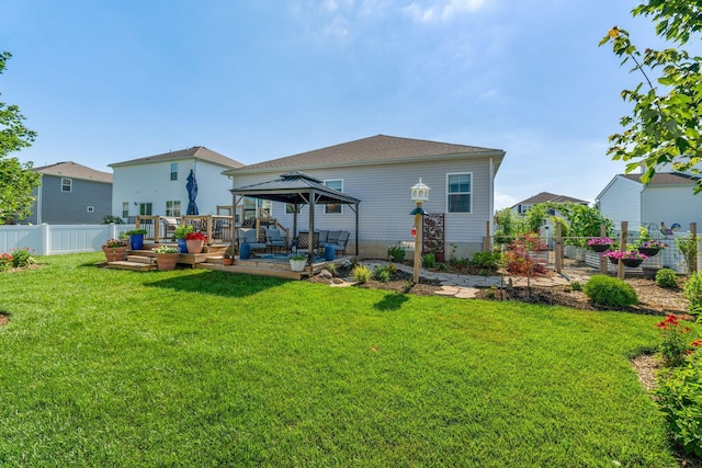152 Natalie Ln, Granville, OH 43023 - back of house featuring a gazebo and a garden