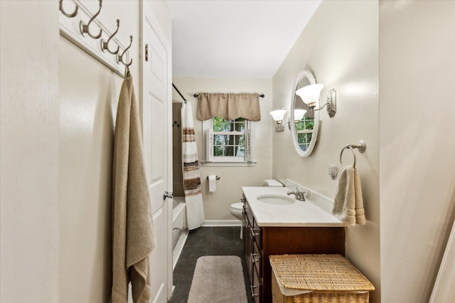 445 Hilltop Dr, Lancaster, OH 43130 - full bathroom featuring vanity and shower / tub combo