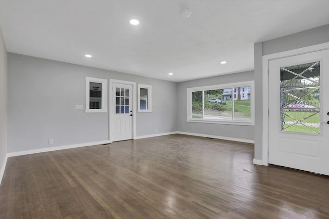 39703 Maysville Greendale Rd, Logan, OH 43138 - entrance foyer featuring dark wood-style flooring and recessed lighting