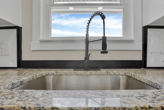39703 Maysville Greendale Rd, Logan, OH 43138 - kitchen view of white cabinetry and light stone counters