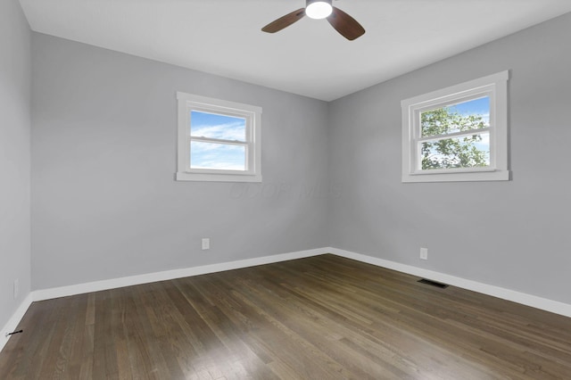 39703 Maysville Greendale Rd, Logan, OH 43138 - unfurnished room with a ceiling fan and wood finished floors