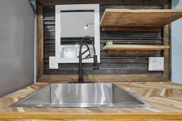 39703 Maysville Greendale Rd, Logan, OH 43138 - kitchen view of a sink and butcher block countertops