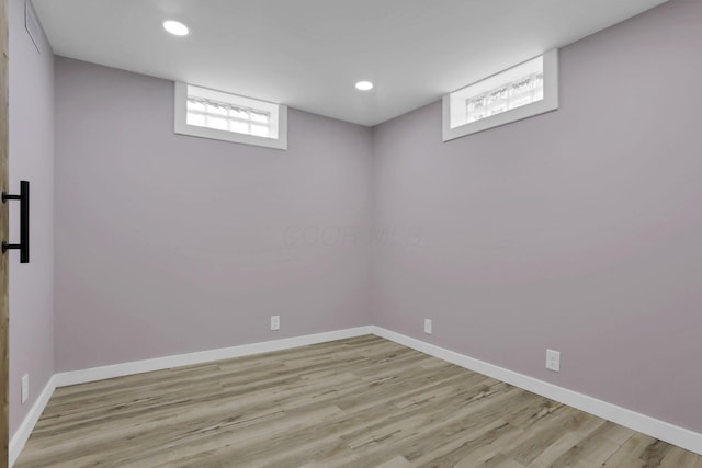 39703 Maysville Greendale Rd, Logan, OH 43138 - below grade area featuring wood finished floors and recessed lighting