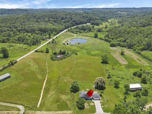 39703 Maysville Greendale Rd, Logan, OH 43138 - drone / aerial view of a forest and a large body of water