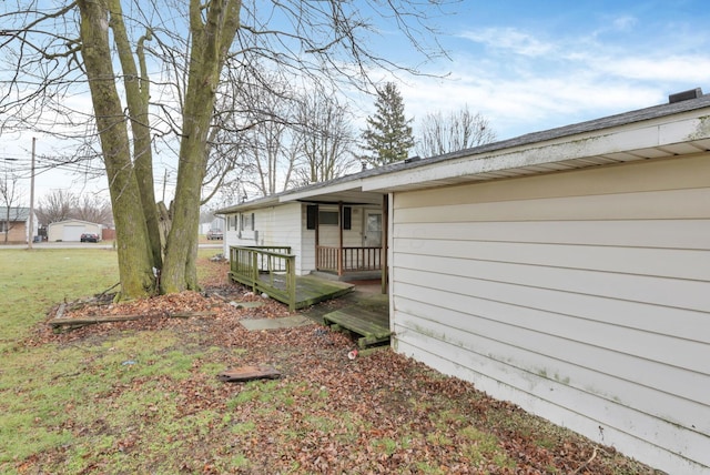 210 S Front St, Alger, OH 45812 - view of property exterior featuring a wooden deck