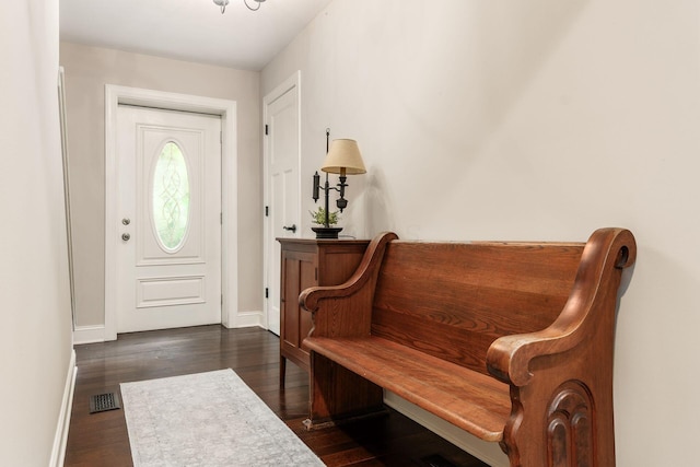 8622 Lott Rd, Marengo, OH 43334 - entrance foyer with baseboards and dark wood-style floors