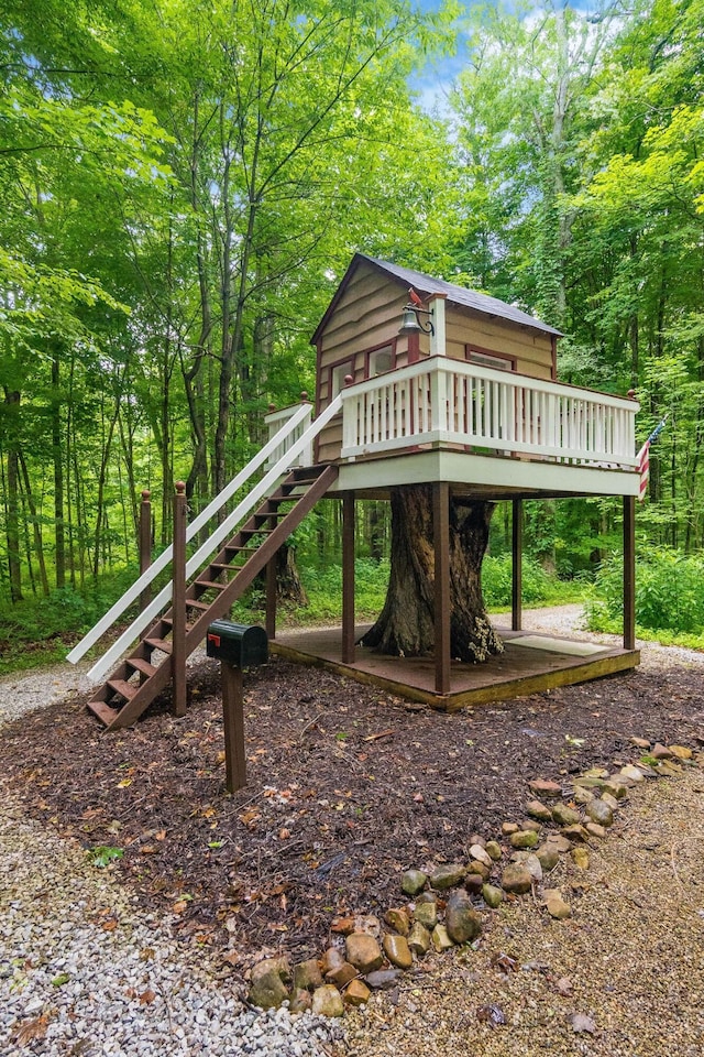 8622 Lott Rd, Marengo, OH 43334 - view of playground with stairs and a deck
