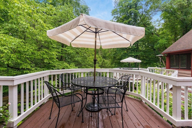 8622 Lott Rd, Marengo, OH 43334 - wooden terrace with outdoor dining space