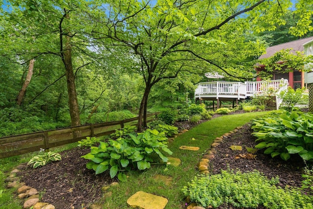 8622 Lott Rd, Marengo, OH 43334 - view of yard featuring a deck