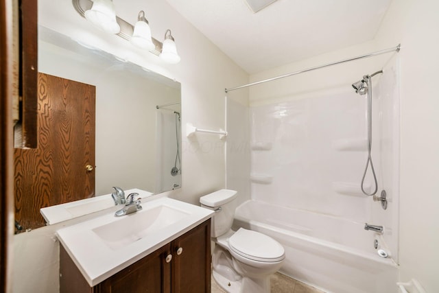 884 Annagladys Dr Unit F2, Columbus, OH 43085 - full bathroom with vanity, shower / tub combination, and tile patterned flooring