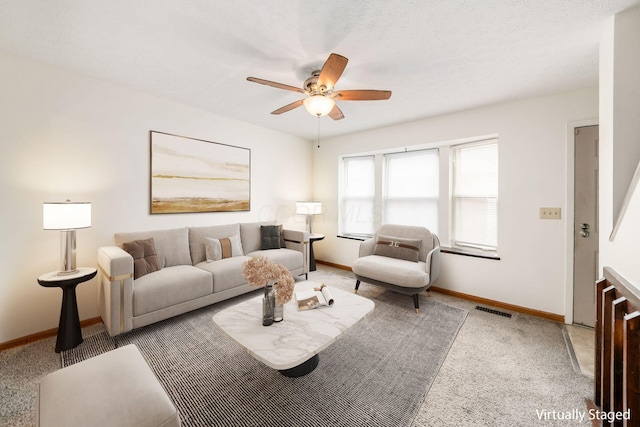 884 Annagladys Dr Unit F2, Columbus, OH 43085 - living room featuring ceiling fan and carpet floors