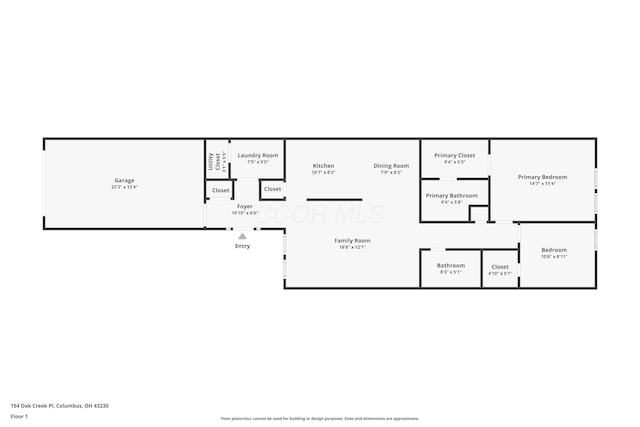 154 Oak Creek Pl, Columbus, OH 43230 - view of room layout