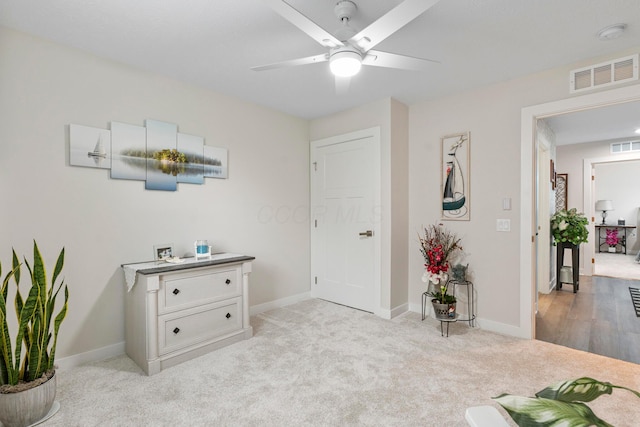 211 Talla Rd S, Delaware, OH 43015 - sitting room with ceiling fan and light carpet