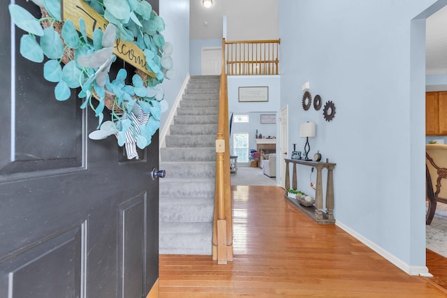 6598 Estate View Dr S, Blacklick, OH 43004 - entryway featuring light wood finished floors and stairway