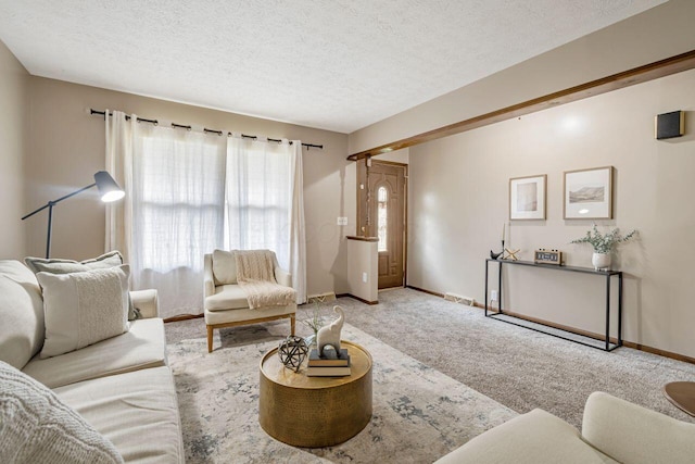 7472 Davis Rd, Hilliard, OH 43026 - living room with carpet and a textured ceiling